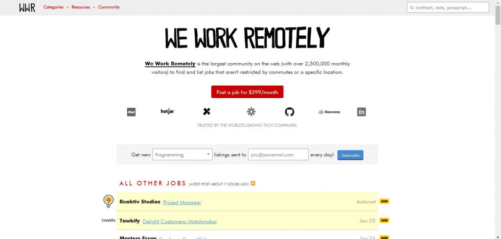 we work remotely